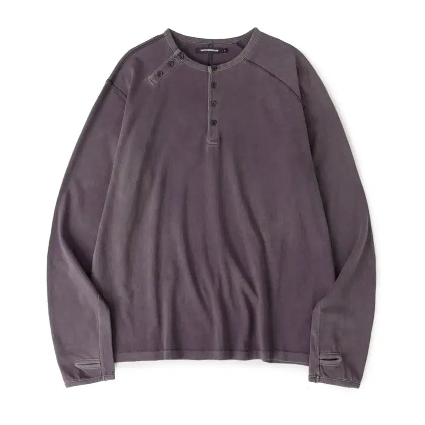 [BUNJANG] Hatching Room Double Henley Neck Tee Bleach / (1회착용) 해칭룸 Double Henley Neck Tee Bleach