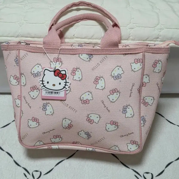 [BUNJANG] Hello Kitty Pink Pattern Tote Bag / 헬로키티 핑크 패턴 토트백 새상품