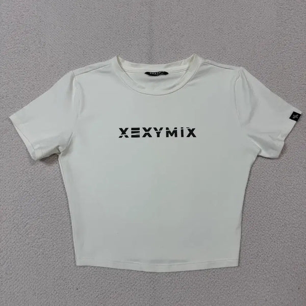 [BUNJANG] Xexymix Cropped Short Sleeve T-shirt / 젝시믹스 크롭 반팔티