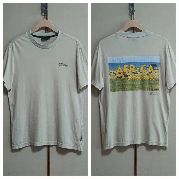 [BUNJANG] National Geographic Beige Short Sleeve T-Shirt / 내셔널 지오그래픽 반팔티 베이지