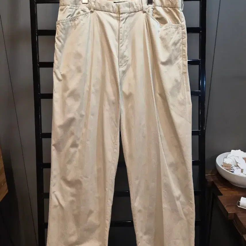 [BUNJANG] Polo Ralph Lauren Vintage Ivory Wide Chino Pants / [36-36] 폴로 랄프로렌 빈티지 아이보리 와이드 치노 6.9