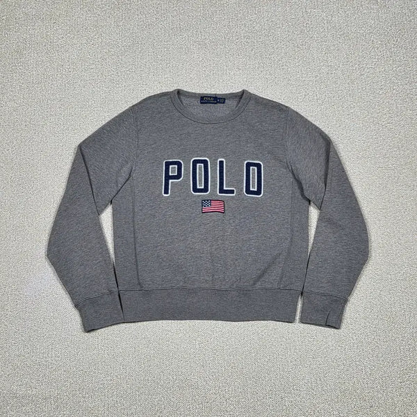 [BUNJANG] Polo Ralph Lauren Appliqué USA Flag Sweatshirt / [폴로 랄프로렌] POLO 아플리케 미국 국기 맨투맨 | A00480