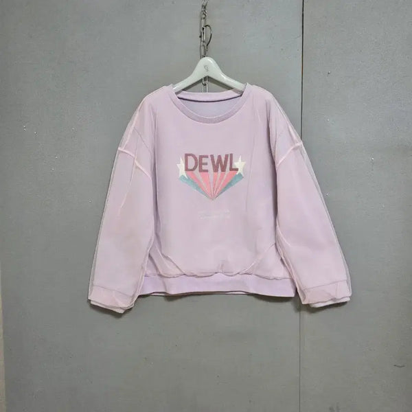[BUNJANG] DEWL Mesh Color Block Lavender Sweatshirt Size 66 / 듀엘 망사배색 라벤더 맨투맨 66  n7614