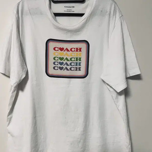 [BUNJANG] Coach Cotton Short Sleeve T-Shirt XL / 코치 정품 COACH 반팔티 XL 105