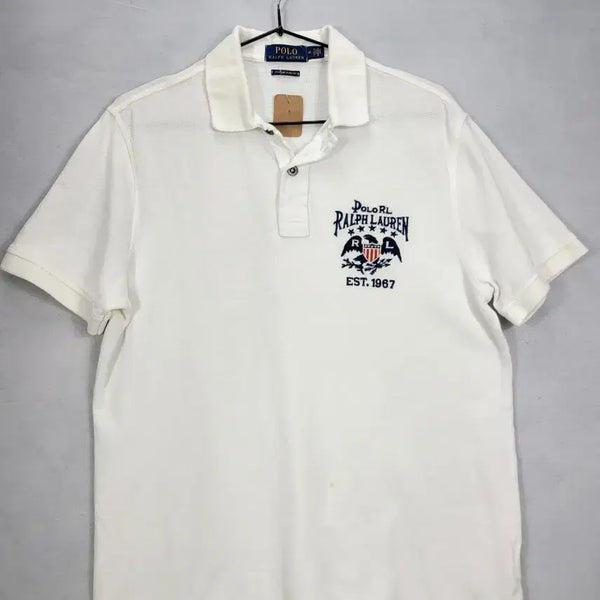 [BUNJANG] Polo Ralph Lauren White Short Sleeve Polo Shirt / 폴로 랄프로렌 흰색 반팔 카라티