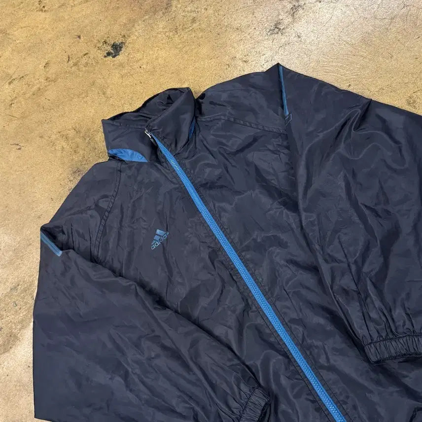 [BUNJANG] Adidas Windbreaker Navy Blue / [정품/100] 아디다스 바람막이 네이비 블루