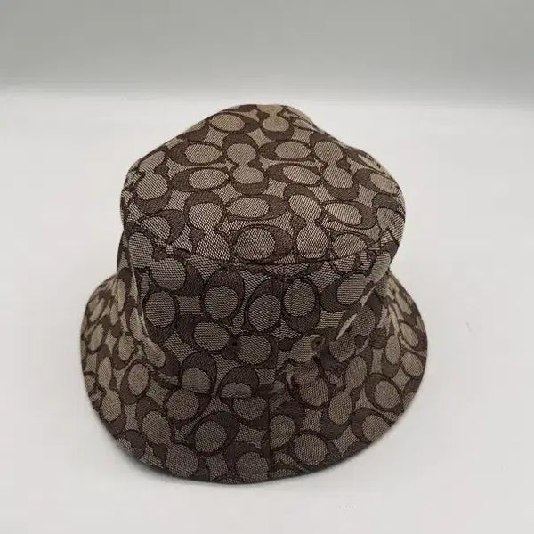 [BUNJANG] Coach Signature Jacquard Bucket Hat Brown / 코치의 시그니처 자카드 브라운 컬러 버킷 햇 모자