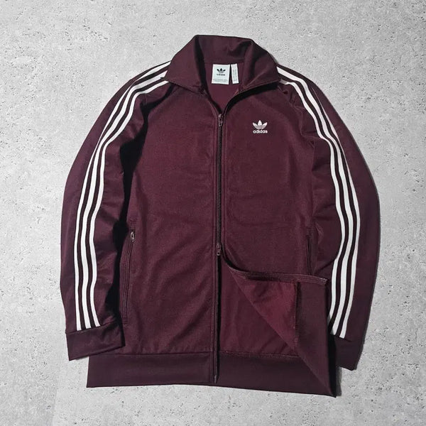 [BUNJANG] Adidas Beckenbauer Burgundy Track Jacket / 아디다스 삼선 베켄바우어 버건디 트레이닝 져지 자켓