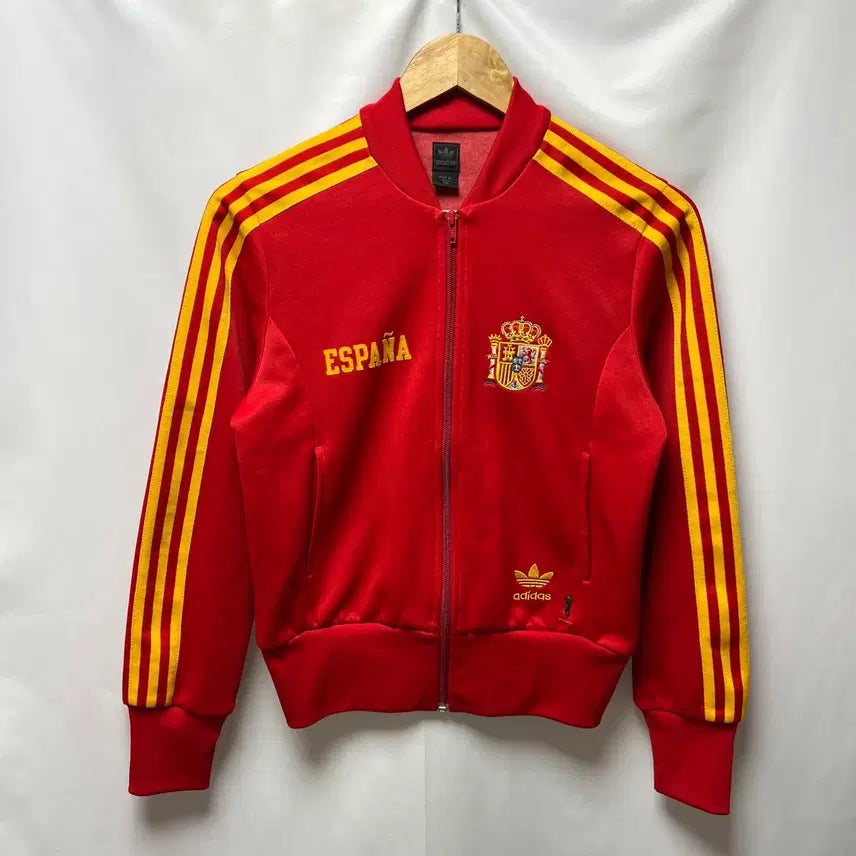 [BUNJANG] Adidas Spain National Football Team Europa Red Track Top Jersey Size 95 / [정품/95] 아디다스 스페인 축구 국대 유로파 레드 트랙탑 져지