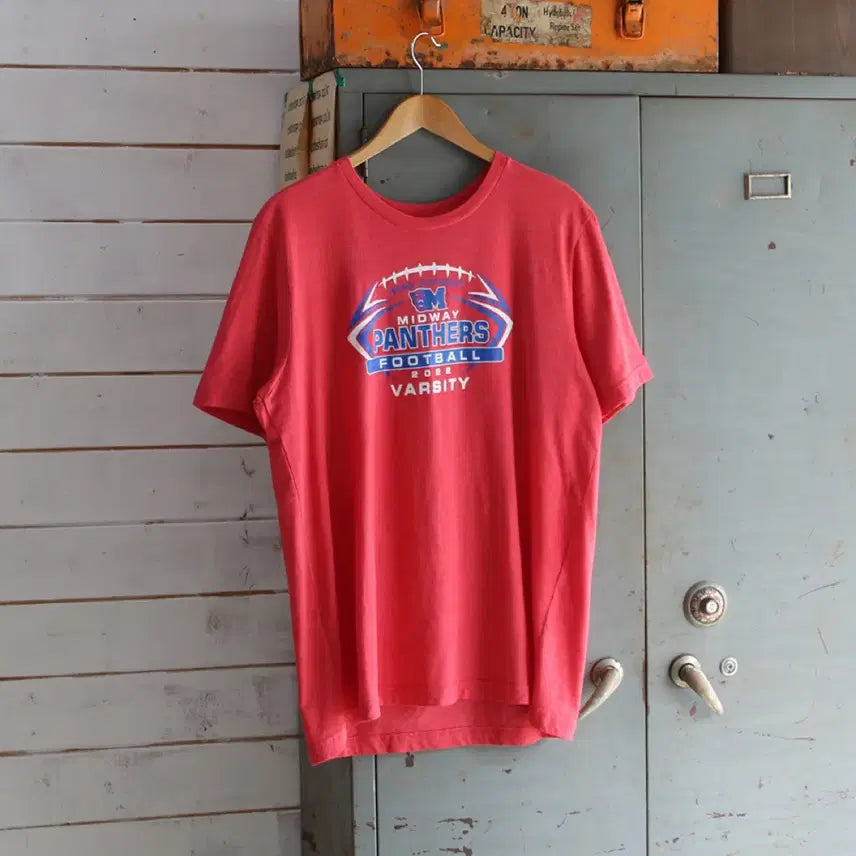 [BUNJANG] CANVAS Printing Short-Sleeve T-Shirt (Men's XL, fits 100-103) / (착용컷) CANVAS 프린팅 반팔 티셔츠 (남성용 100-103)