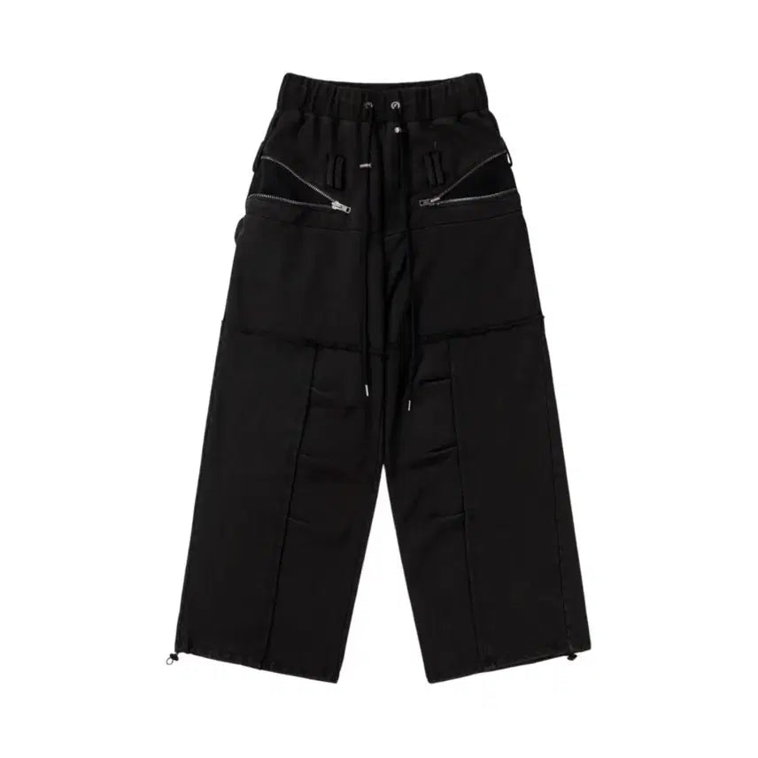 [BUNJANG] BonieNkiye Distressed Zip Pants (Washed Black) / bonienkiye 디스트로이드 심 지퍼 팬츠 (워시드 블랙)