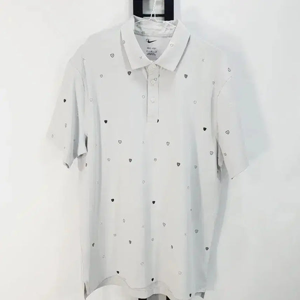 [BUNJANG] Nike Golf Dri-FIT Player Printed Short Sleeve Polo Shirt / 나이키 골프 반팔 카라티 드라이핏 플레이어 프린티드 포톤더스트