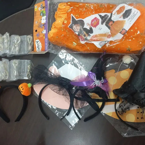 [BUNJANG] Halloween Costume Set with Headband and White LED String Lights / 할로윈 코스튬 세트  + 머리띠 색상 백열화이트30구건전지
