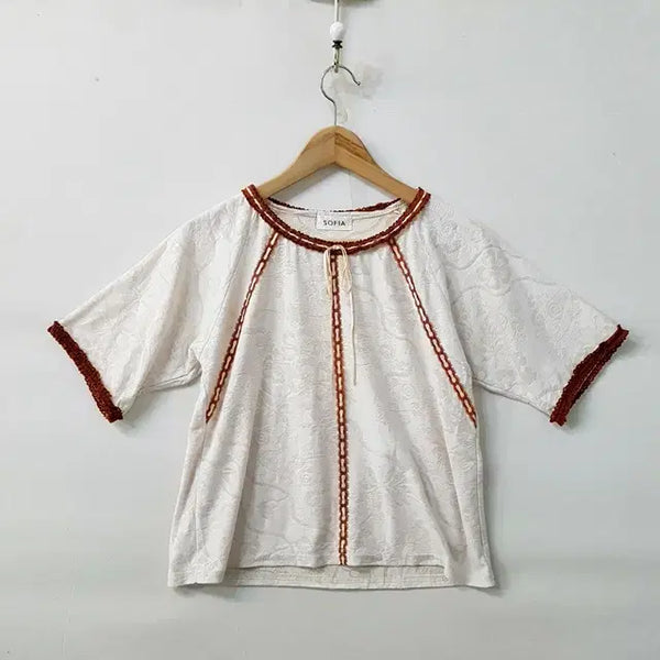 [BUNJANG] SOFIA Beige Cotton Blend Blouse / SOFIA 블라우스 베이지
