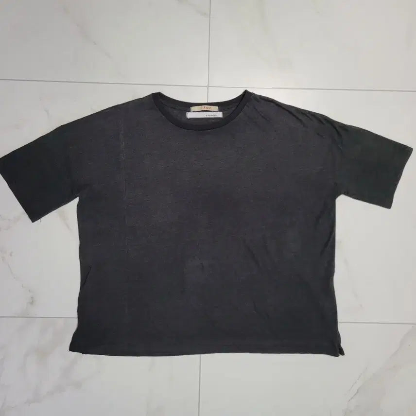 [BUNJANG] A.MONDS Oversized Short-Sleeve T-Shirt Charcoal / A.MONDS 오버핏 반팔티 (Free) 진한차콜