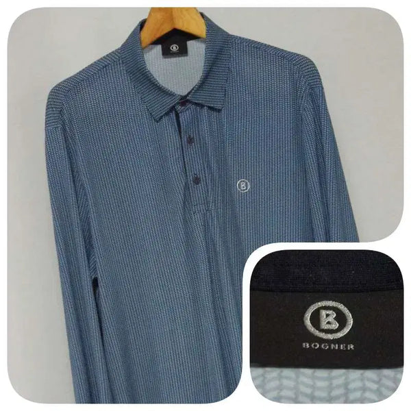 [BUNJANG] Bogner Soft Golf Performance PK T-Shirt Men's Blue 110 / 보그너 소프트 기능성 골프 PK티셔츠 남성110