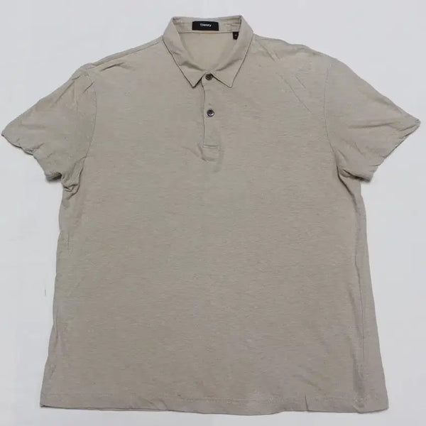 [BUNJANG] Theory Linen Blend Short-Sleeve T-Shirt Beige / 띠어리 남성 95 100 린넨 마 면 반팔 티셔츠 깨끗/L02