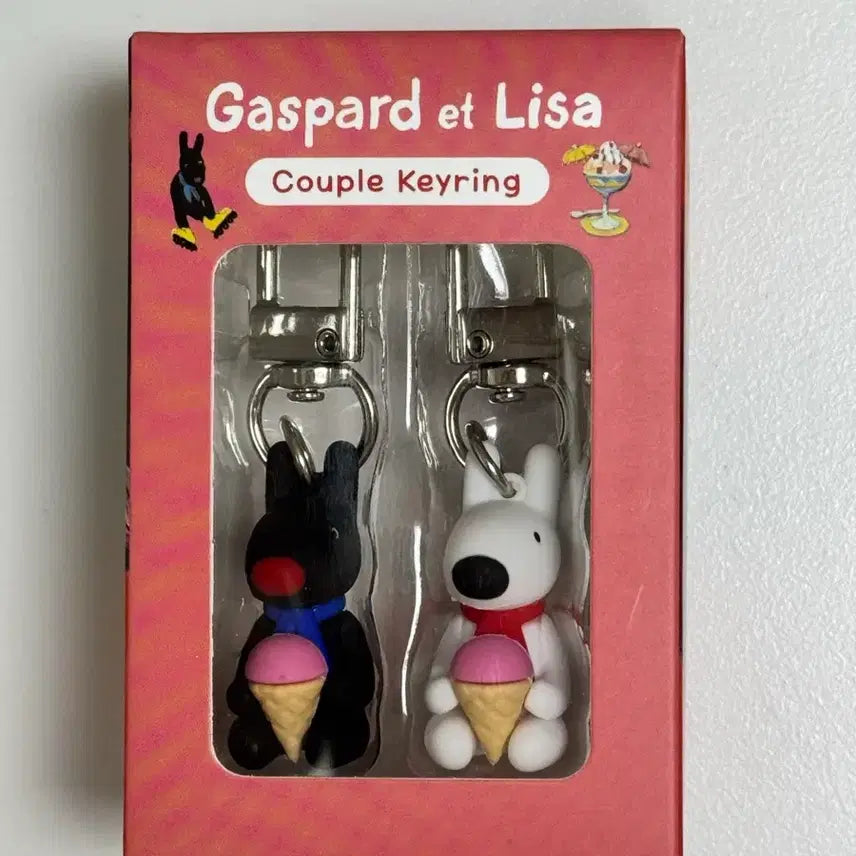 [BUNJANG] Gaspard & Lisa Couple Keyring (Ice Cream) / 가스파드와 리사 피규어 커플 키링 (아이스크림)