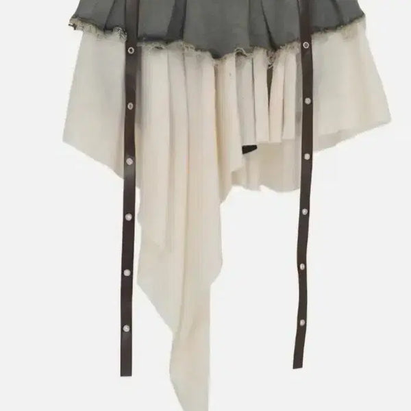 [BUNJANG] Midi Skirt (Denim Beige, Size M) / 미디스커트 빈티지룩 속바지 뒷밴딩 팝니다