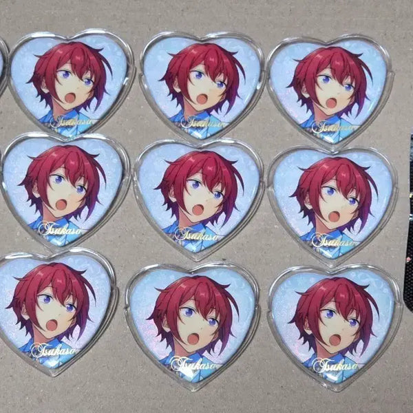 [BUNJANG] Ensemble Stars! (Chugyu) Tsukasa Gekkou Heart Can Badge Set (13 pcs) / 앙스타(중스타) 츠카사 하트 캔뱃지 세트[13개]