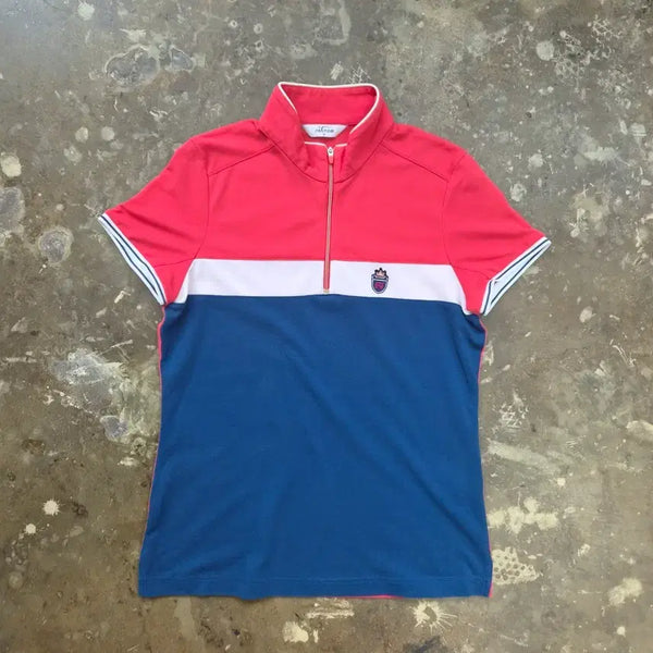 [BUNJANG] Phantom Golf Women's Half-Zip Short Sleeve T-Shirt / 95) 팬텀 골프 기능성소재 하프집업 반팔티셔츠 여성 골프웨어 골프 의류