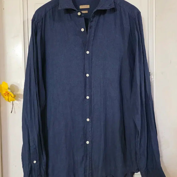 [BUNJANG] Men's Linen Summer Shirt - Cool, Stylish Fit, Plus Size / 남성 여름 시원한  고급스러운  핏이이쁜  마. 린넨.남방셔츠. 빅사이즈