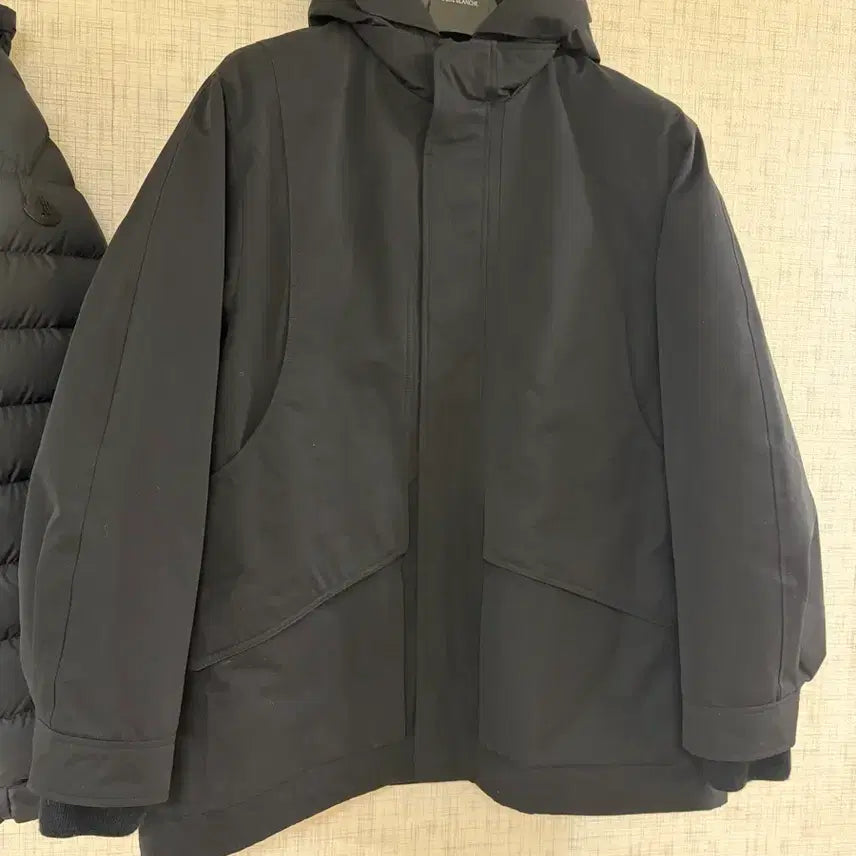 [BUNJANG] Time Homme 24FW Detachable Hood Padded Jacket Black Size 105 / 타임옴므 24FW 디테처블 후드패딩 블랙 105사이즈