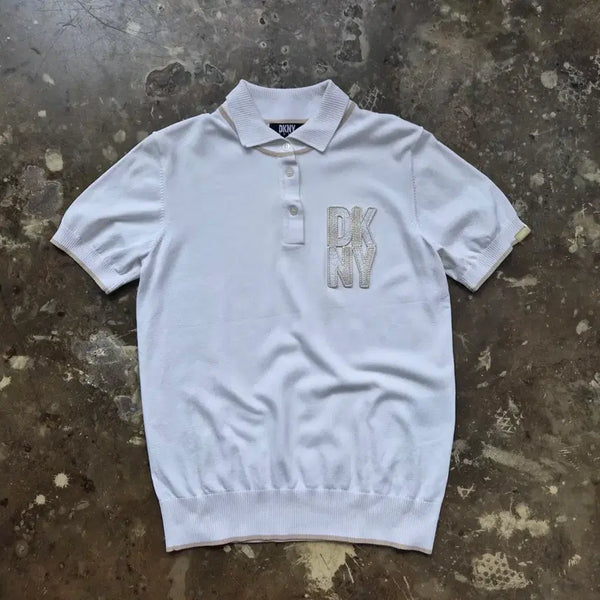 [BUNJANG] DKNY Women's Short Sleeve Collar Knit Golf Wear (Size S) / S) DKNY 골프 반팔 카라니트 여성 골프웨어 골프 의류