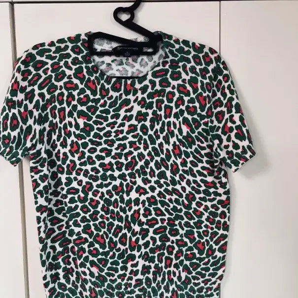 [BUNJANG] Brooks Brothers Leopard Short Sleeve Knit S / 브룩스 브라더스 Brooks Brothers 레오파드 반팔 니트 S사이즈
