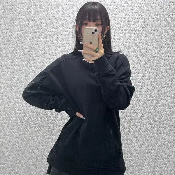 [BUNJANG] CP Company Lens Applique Pocket Sweatshirt / 씨피컴퍼니 캐주얼 스트릿 펑크 렌즈와펜 포켓 맨투맨 105 C12830