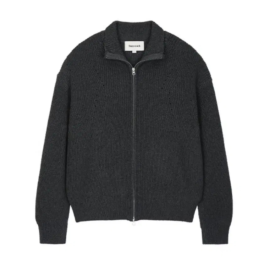 [BUNJANG] Tonywack Knit Zip-Up Charcoal L / 토니웩 니트집업 차콜 L사이즈