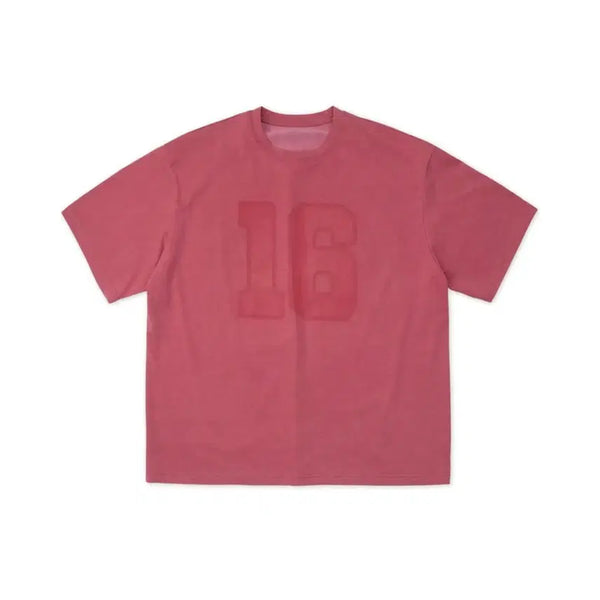 [BUNJANG] Dope Jason Cooling Cotton Washing Numeric T-Shirt RED XL / [도프제이슨] 쿨링 코튼 워싱 넘버릭 티셔츠 RED