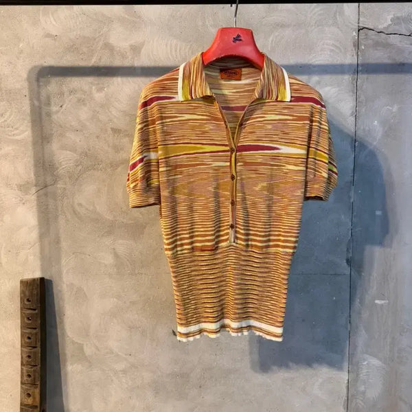 [BUNJANG] Missoni PK Polo Knit Women's Size 66 / 미쏘니 pk 폴로니트 여성66
