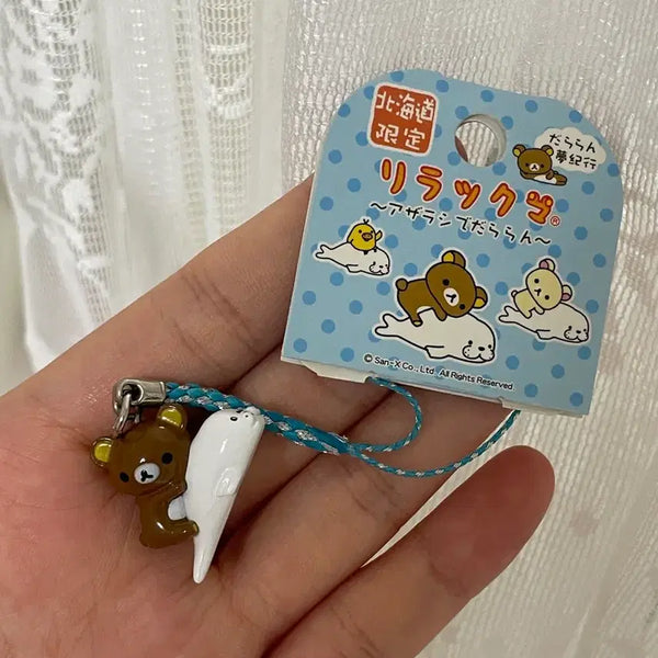 [BUNJANG] Rilakkuma Vintage Strap Keychain / 리락쿠마 고전 스트랩 키링