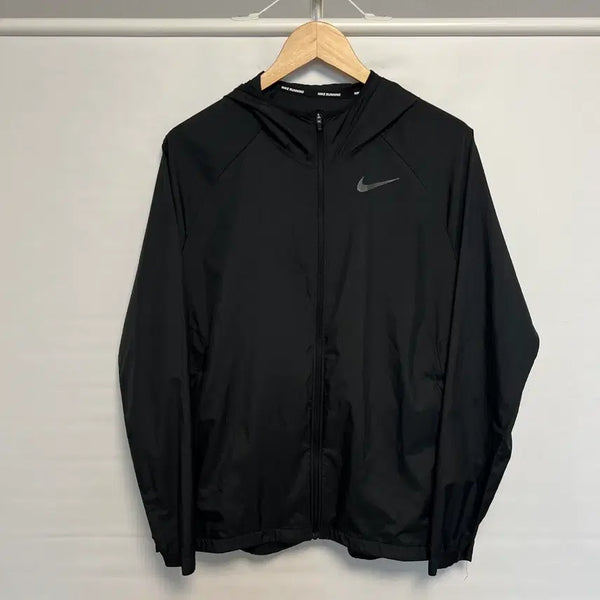 [BUNJANG] Nike Swoosh Essential Running Black Woven Windbreaker Jacket / [정품/M] 나이키 스우시 에센셜 런닝 블랙 우븐 바람막이