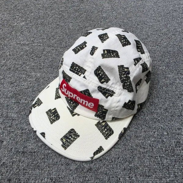 [BUNJANG] Supreme All Over Logo Printing Camp Cap Hat / 슈프림 올오버 로고 프린팅 캠프캡 모자