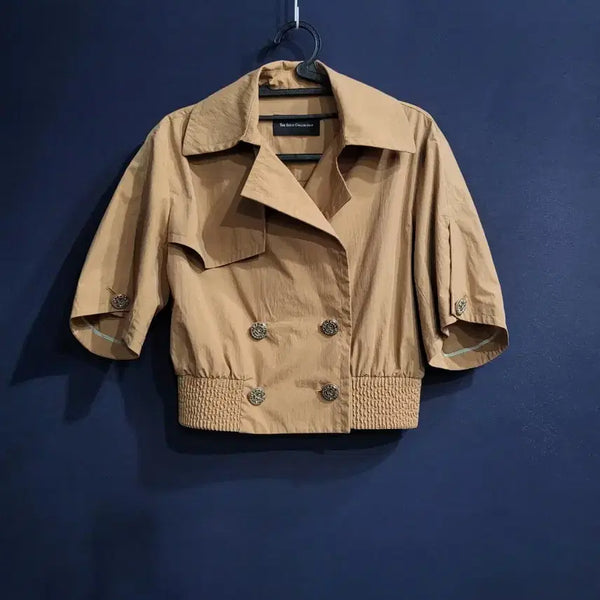 [BUNJANG] The Izzat Collection Short-Sleeve Cropped Jacket / 더 아이잗 컬렉션 반팔 크롭 자켓