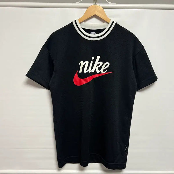 [BUNJANG] Nike Swoosh Heritage Mesh Short Sleeve T-Shirt Black (M) / [정품/M] 나이키 스우시 헤리티지 메쉬 블랙 반팔티
