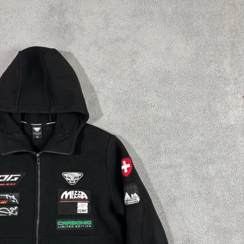 [BUNJANG] Dynafit Patch Logo Fleece Zip-Up Hoodie / 다이나핏 패치 로고 플리스 후드집업