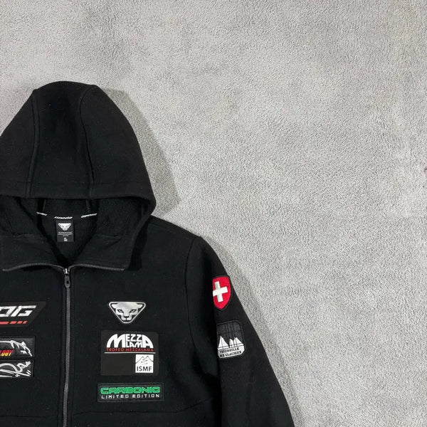 [BUNJANG] Dynafit Patch Logo Fleece Zip-Up Hoodie / 다이나핏 패치 로고 플리스 후드집업