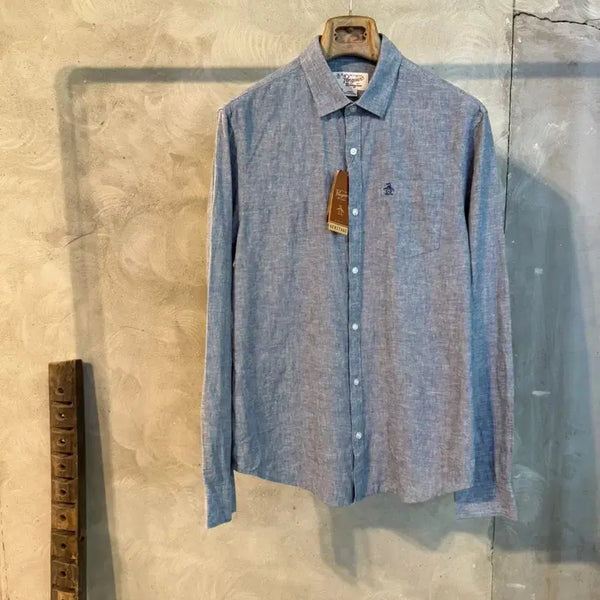[BUNJANG] Munsingwear Chambray Button-Down Shirt Men's 100 / 먼싱웨이 샴브레이 버튼다운셔츠 남성100