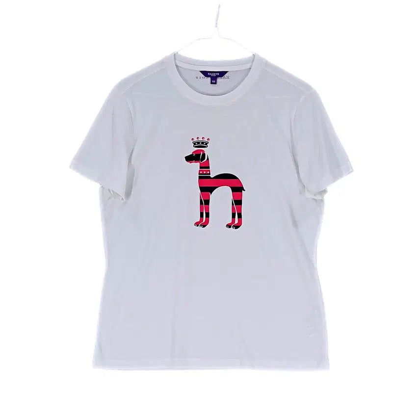 [BUNJANG] Hazzys Women's Kitsch Cotton Blend Short-Sleeve T-Shirt White / 헤지스 여성 키치한 반팔티 100 화이트 00907