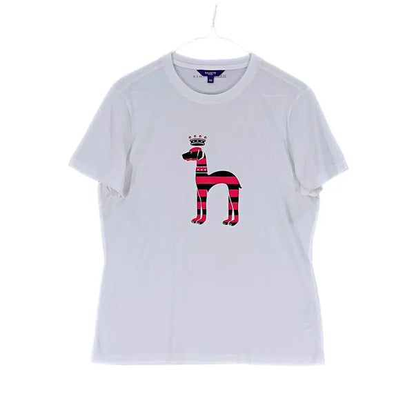 [BUNJANG] Hazzys Women's Kitsch Cotton Blend Short-Sleeve T-Shirt White / 헤지스 여성 키치한 반팔티 100 화이트 00907