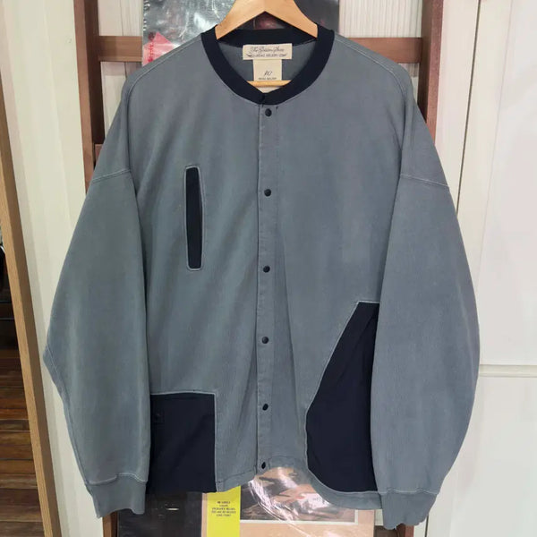[BUNJANG] Remi Relief Sweatshirt Fabric Cardigan / 레미 릴리프 스웻셔츠 패브릭 가디건