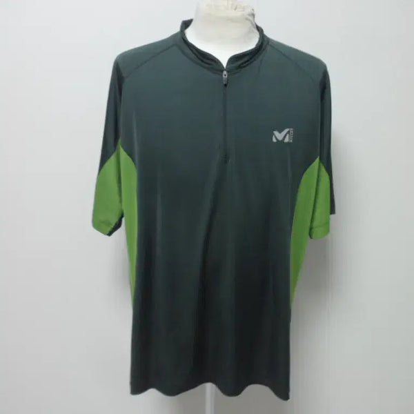 [BUNJANG] Millet Men's Short-Sleeve T-Shirt Green XXL / 밀레/남성/일상복/등산/반팔 티셔츠/110사이즈/새제품수준