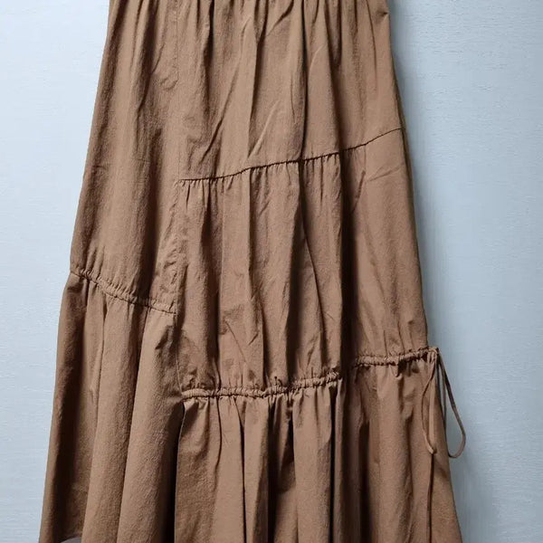 [BUNJANG] SJSJ Shirring Tiered Long Skirt / SJSJ 셔링 캉캉 롱 스커트 61