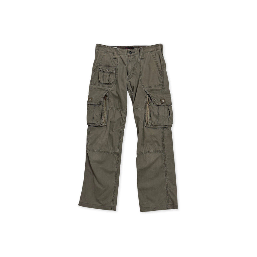 [BUNJANG] SURPLUS Vintage Straight Cargo Pants - Light Khaki / SURPLUS 빈티지 스트레이트 카고 팬츠