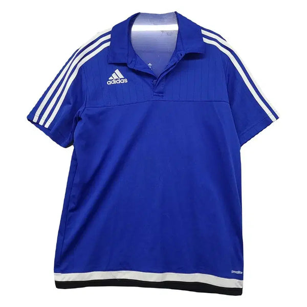 [BUNJANG] Adidas Blue Functional Training Half-Sleeve Polo Shirt 105 / 아디다스 블루 기능성 트레이닝 반팔 카라티 105