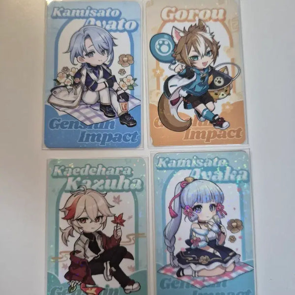 [BUNJANG] Genshin Impact Fall Pop-Up Photocard Bundle Set - Ayaka, Ayato, Kazuha, Gorou / 일괄) 원신 가을 팝업 포카 아야카 아야토 카즈하 고로