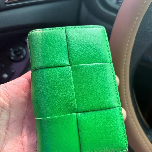 [BUNJANG] Bottega Veneta Flap Card Holder Green / 보테가베네타 플랩 카드지갑 정품 지갑 단품